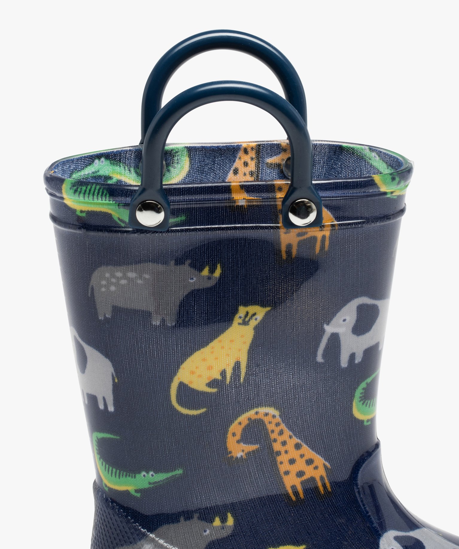 Bottes de pluie bébé avec anses imprimées animaux marine | GEMO