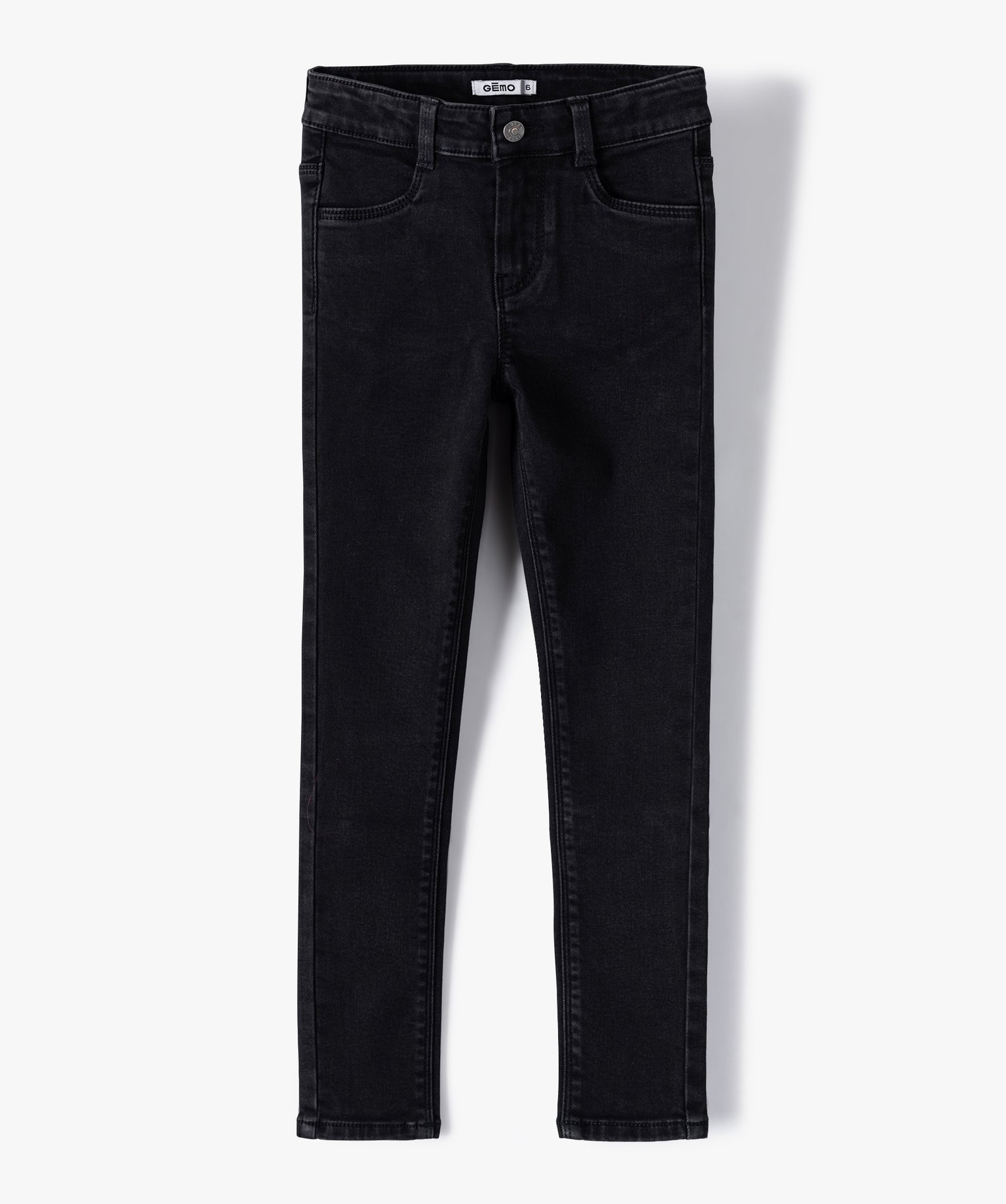 Jean ultra skinny à taille réglable fille noir | GEMO