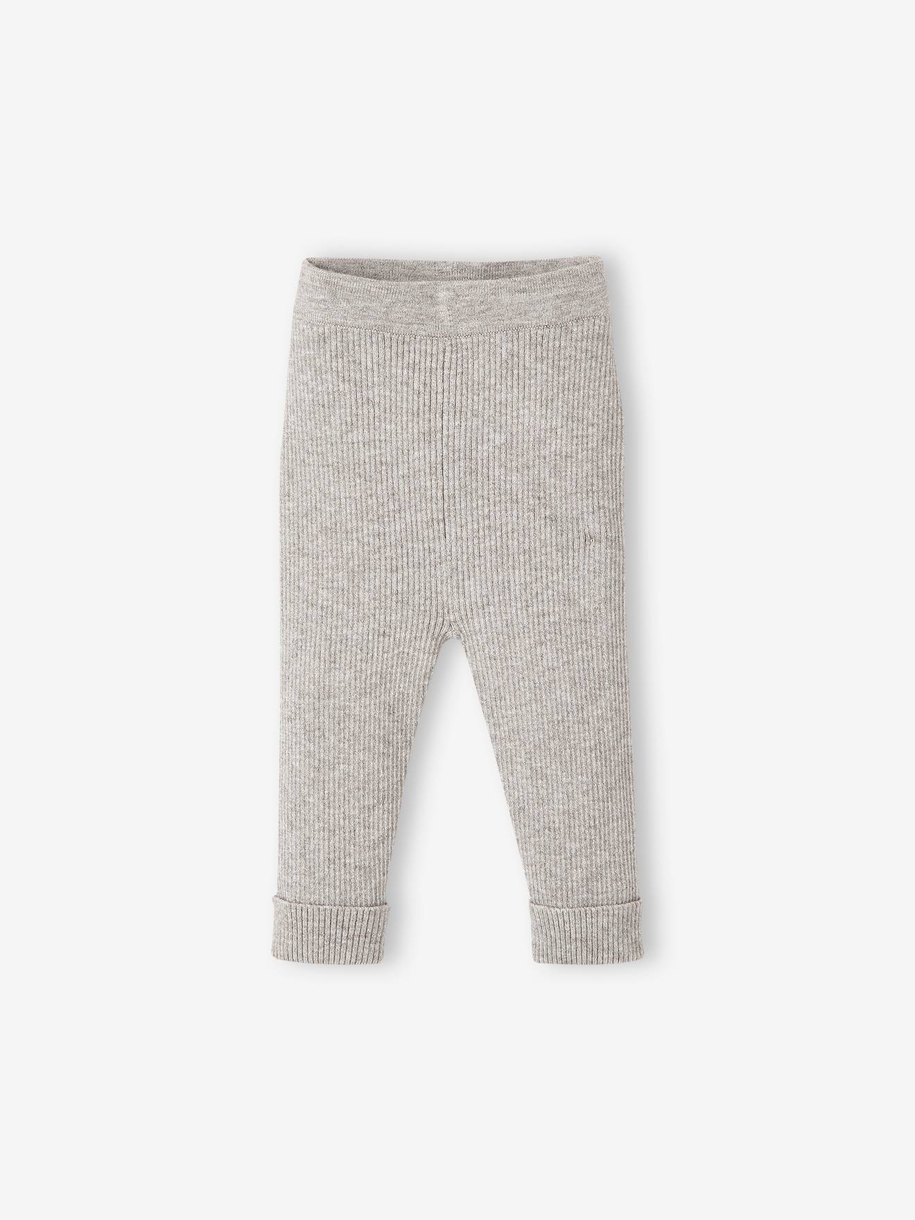 Vertbaudet Baby-Set: Jäckchen & Hose, Strick - schiefergrau