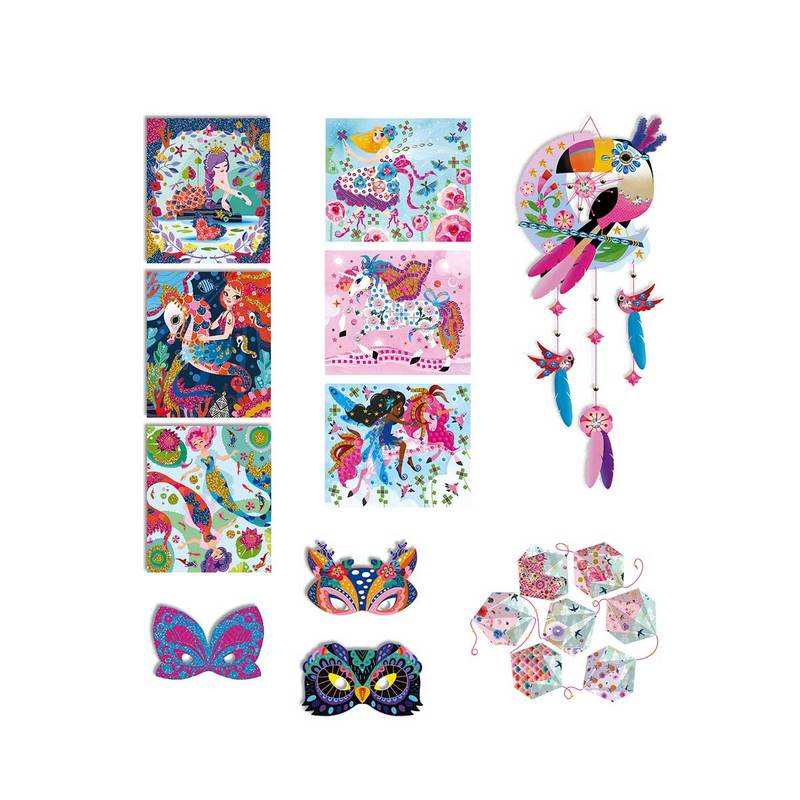 Les ateliers du calme Coffret multi-activités 11 décors girly Janod
