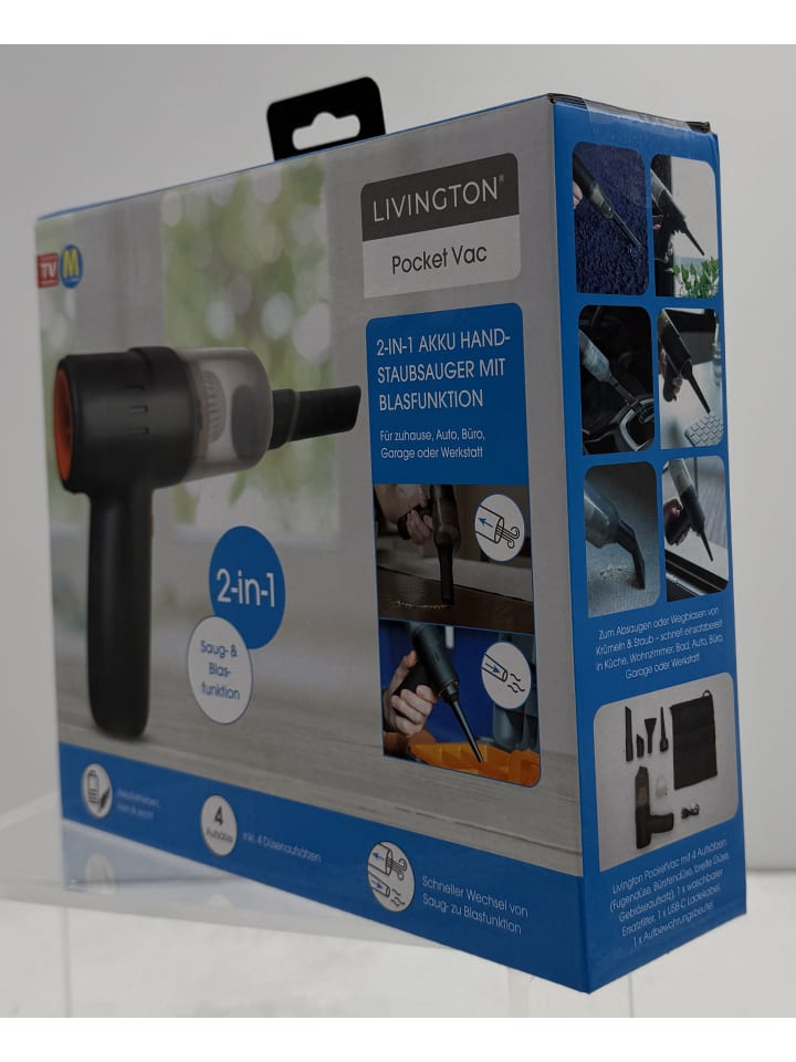 Livington Handstaubsauger PocketVac in Schwarz günstig kaufen onesize