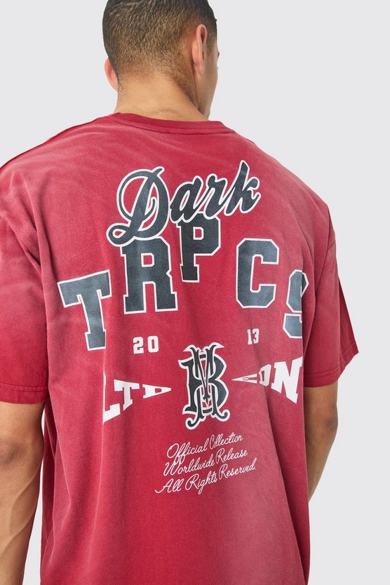 Oversize T-Shirt mit Dark Tropics Print