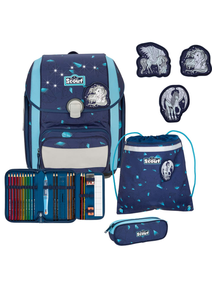 Scout Genius LED Schulranzen-Set 4tlg. in pegasus günstig kaufen onesize