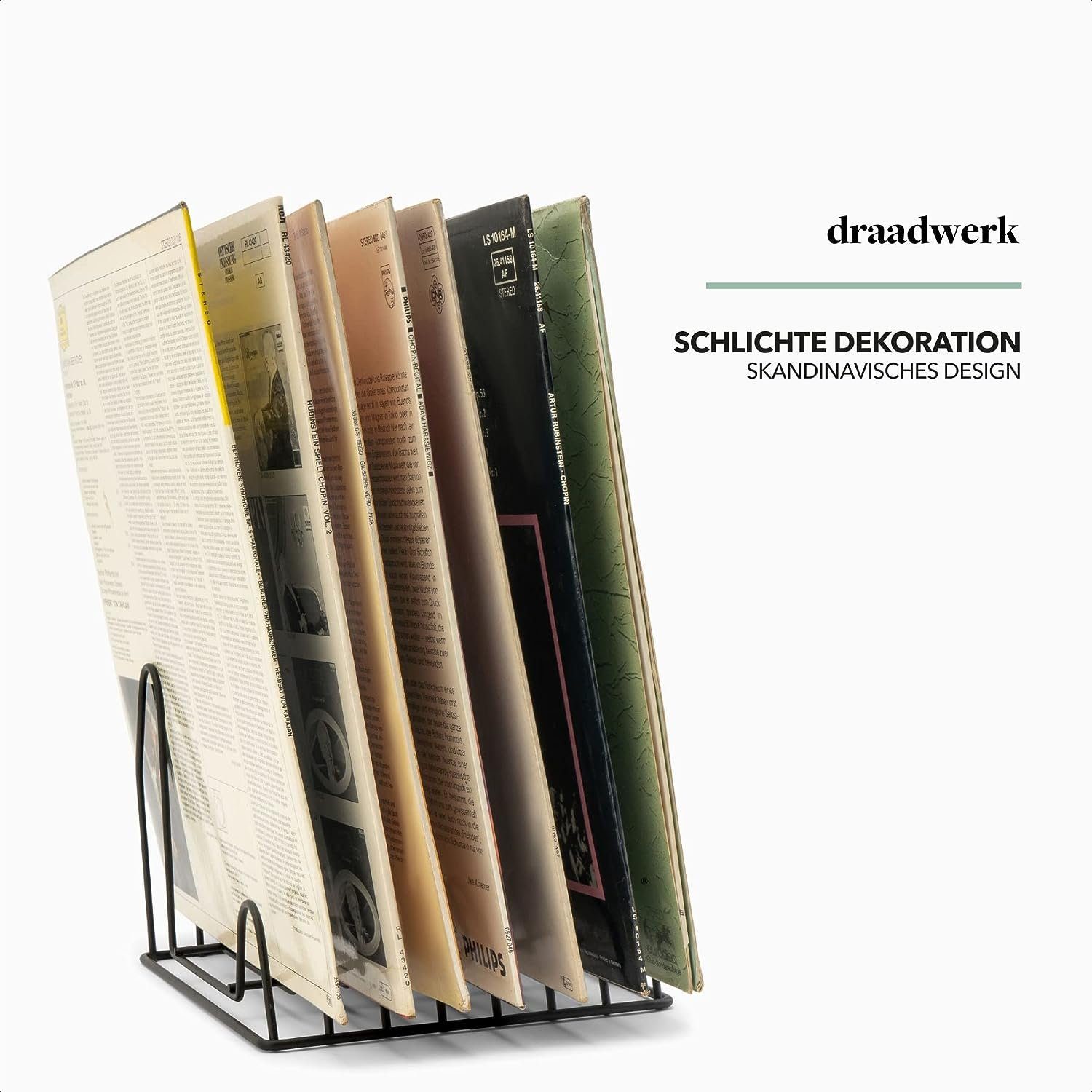 draadwerk® Zeitungsständer Schallplattenständer, Schallplatten Aufbewahrung