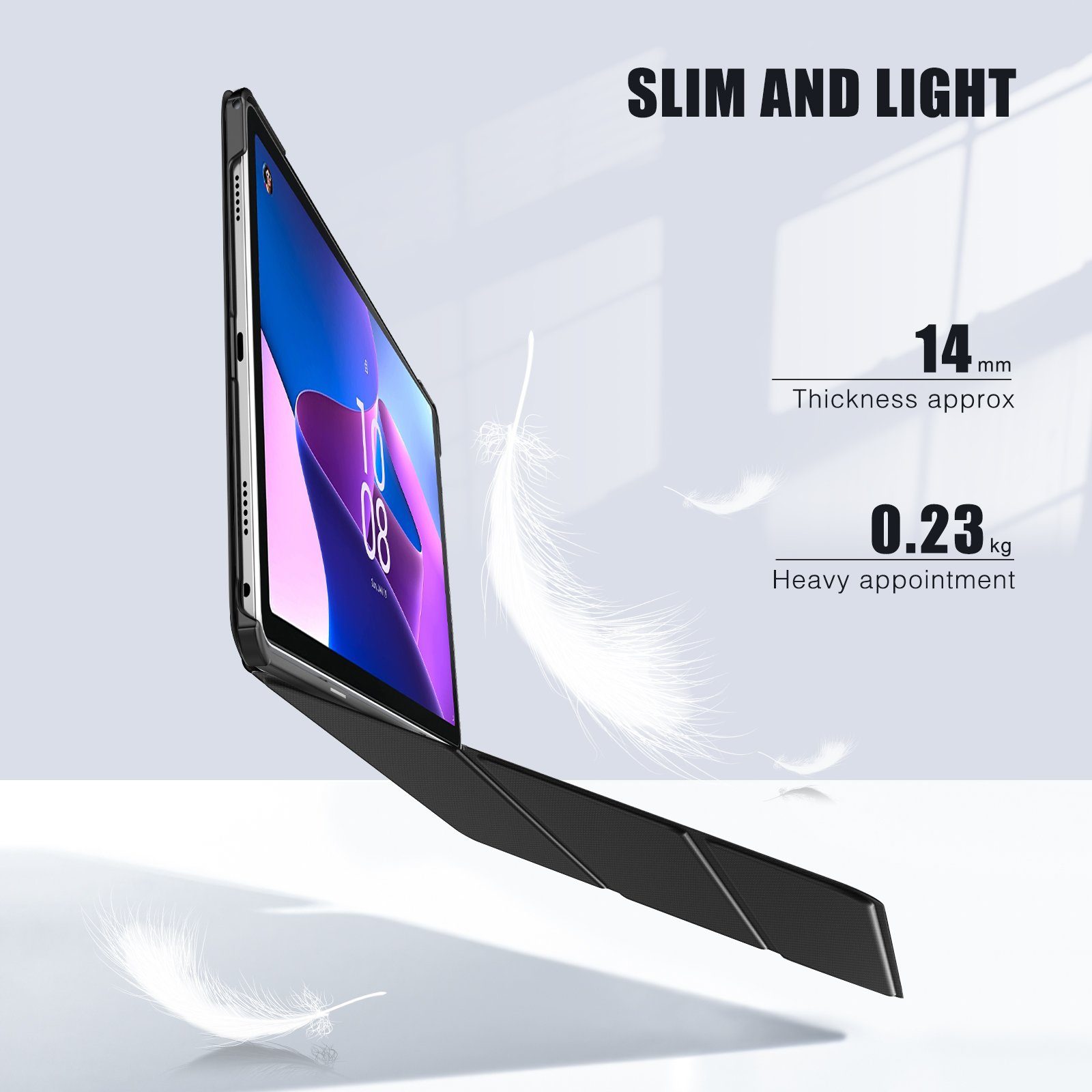 Supobig Tablet-Hülle Supobig für Lenovo Tab M10 Plus Hülle 3rd Gen 10,6 Zoll, Hochwertiges Standfunktion,Modische Praktische Smart Auto Schlaf/Wach Funktion Schutzhülle Cover Case Kompatibel mit Lenovo Tab M10 Plus 3rd Gen 10,6 Zoll 2022