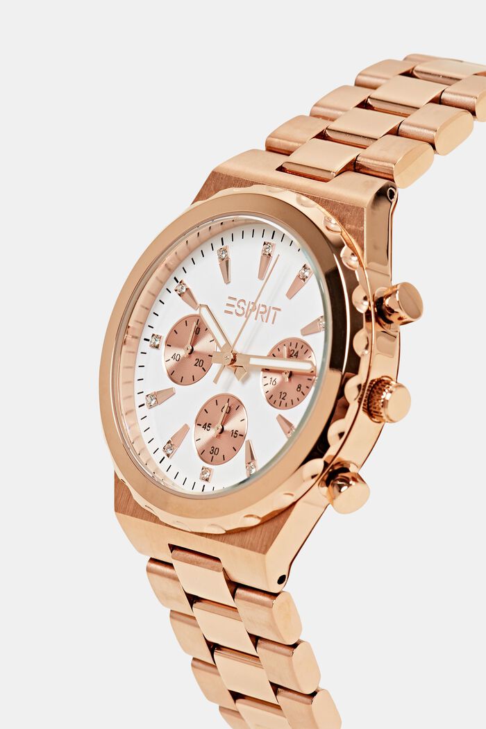 Edelstahl-Chronograph mit Gliederarmband