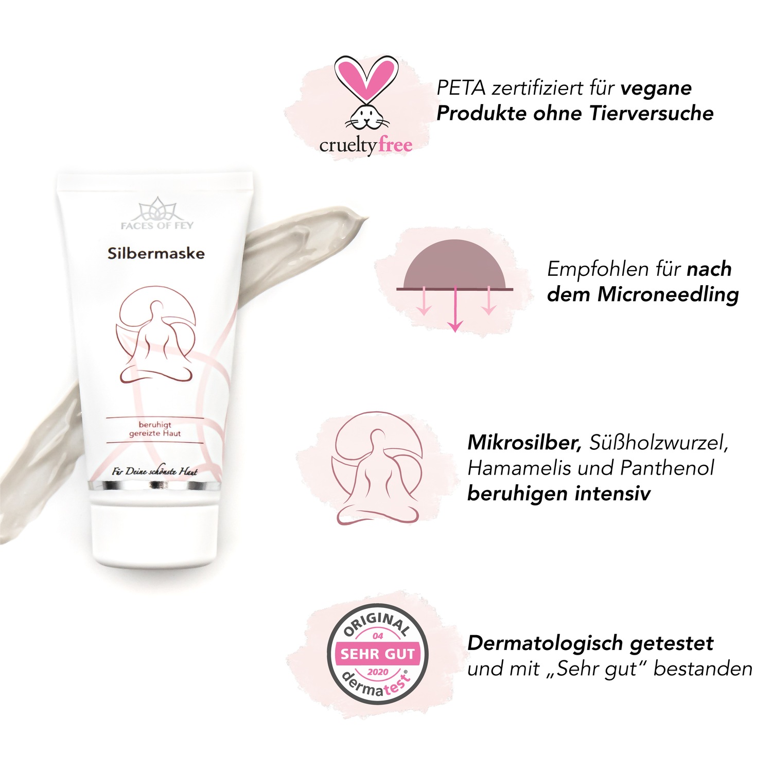 Silbermaske - beruhigende Maske mit Mikrosilber 75ml