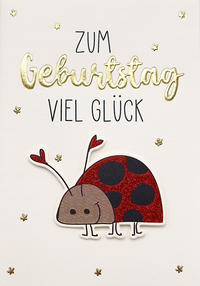 Grußkarte Geburtstag Marienkäfer, 1 St