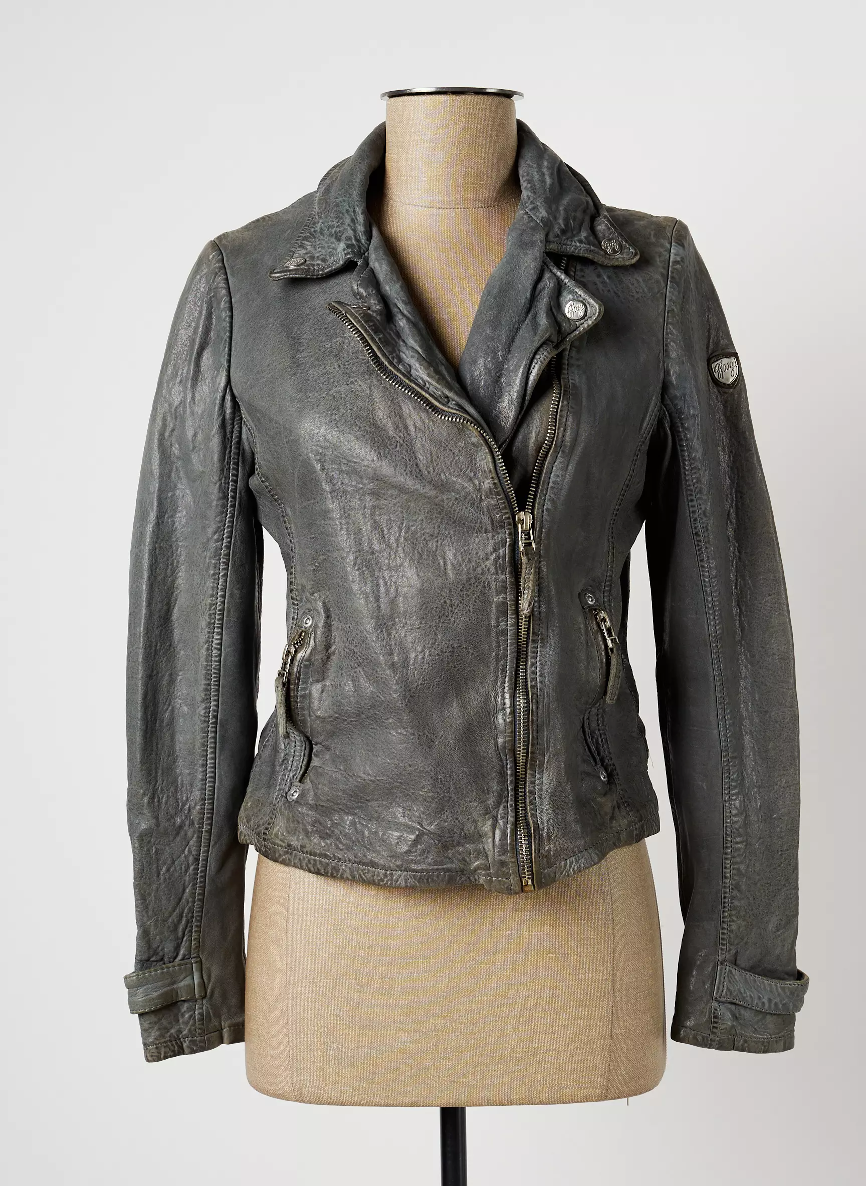 Gipsy 2 0 Vestecuir Femme couleur gris