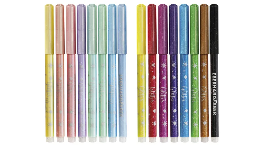 EBERHARD FABER Glitzer & Glitzer Pastell Fasermaler 16er Etui