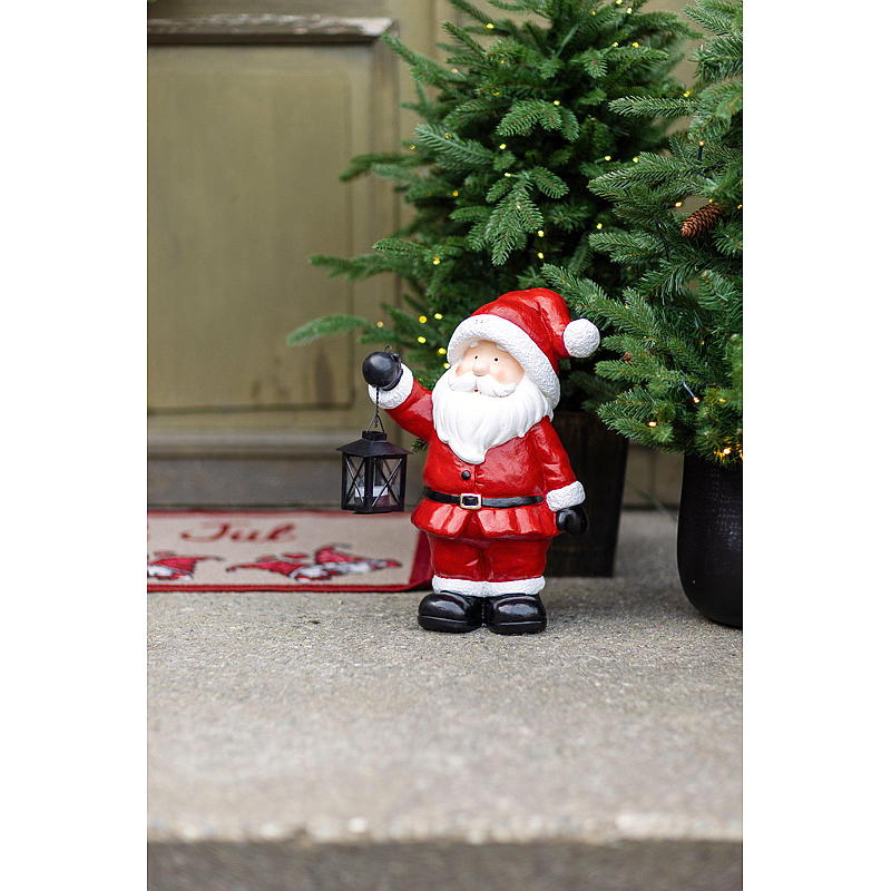 Home Nisse 40 cm m/telyslykt fiberglass