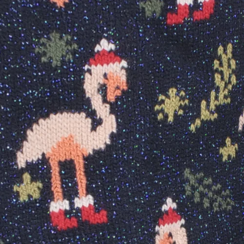 Tropical Christmas navy blue