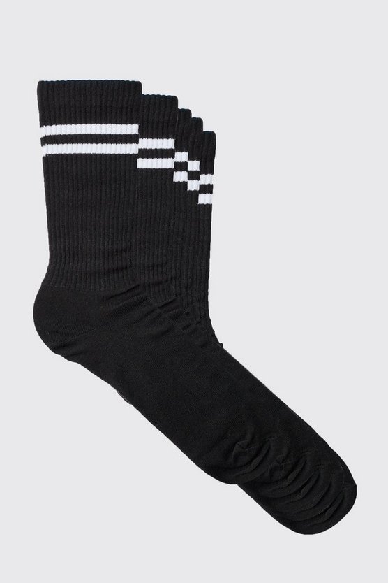 5er-Pack Sport-Socken mit Streifen