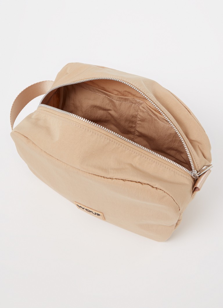 Wouf Oatmilk Large toiletry bag with logo