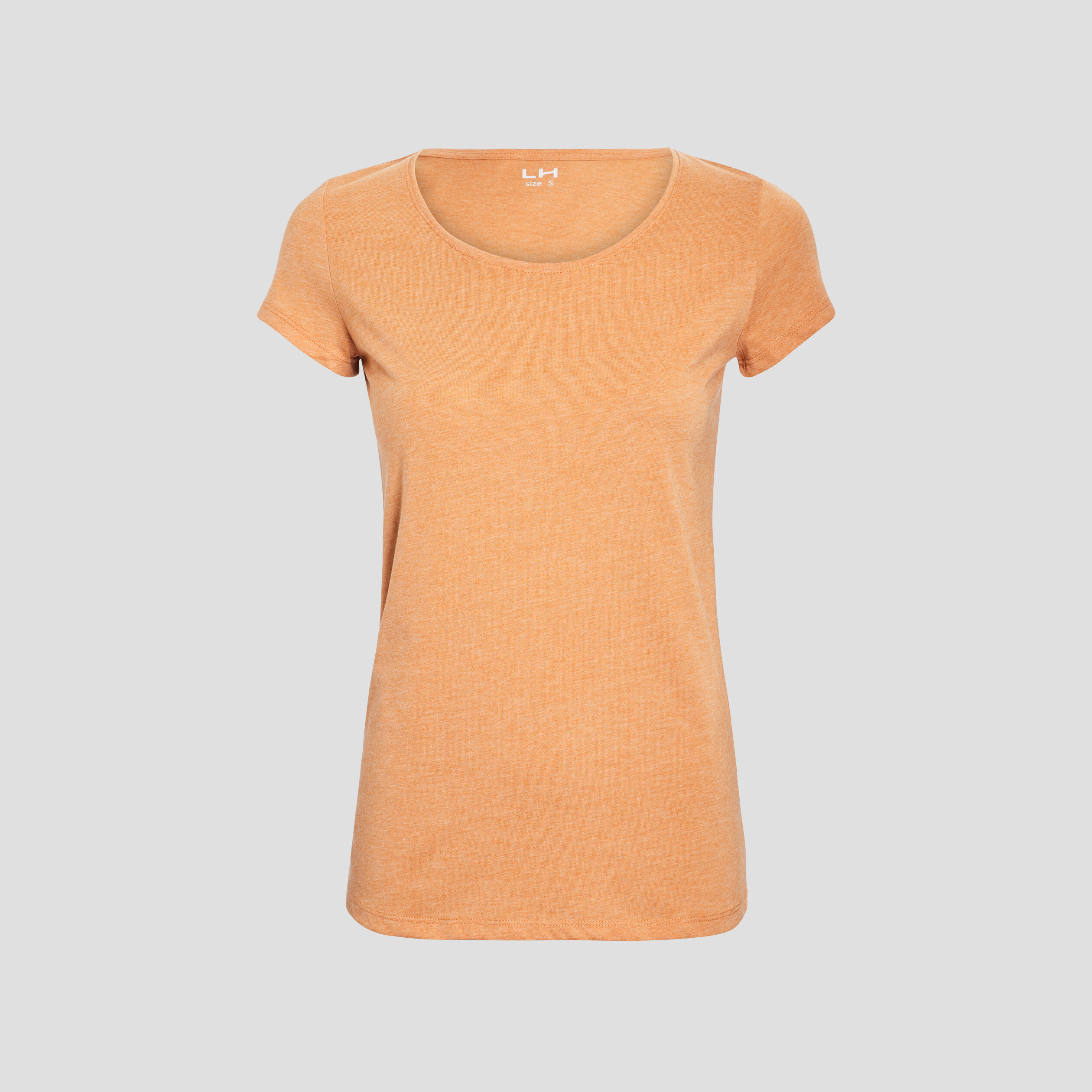 T-shirt manches courtes coton biologique jaune moutarde femme | La Halle