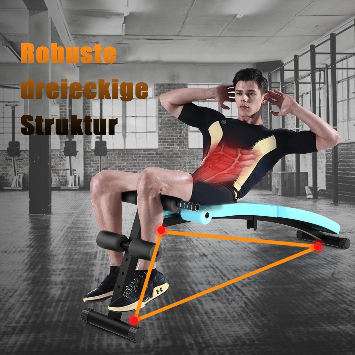 COSTWAY Hantelbank Trainingsbank, klappbar, 4 verstellbar-Stufe