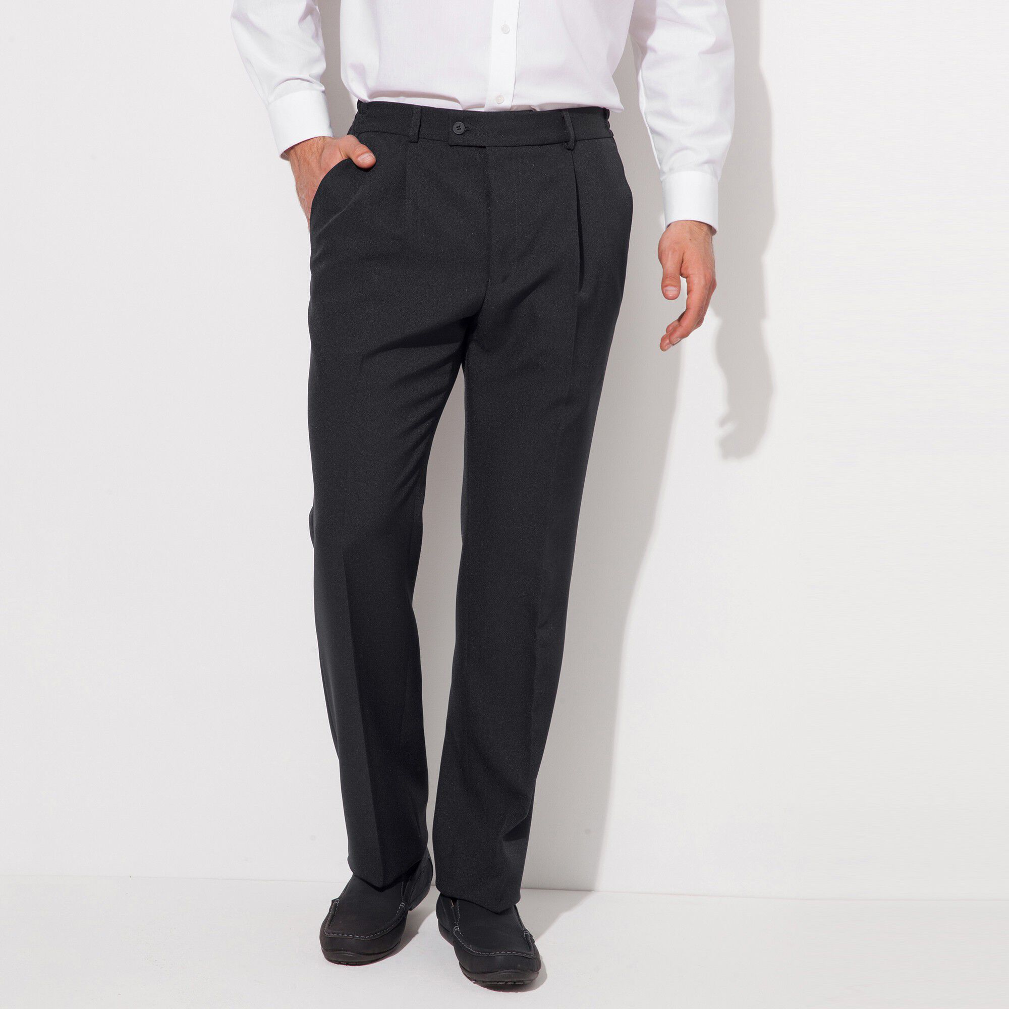 Pantalon taille élastiquée à pinces
