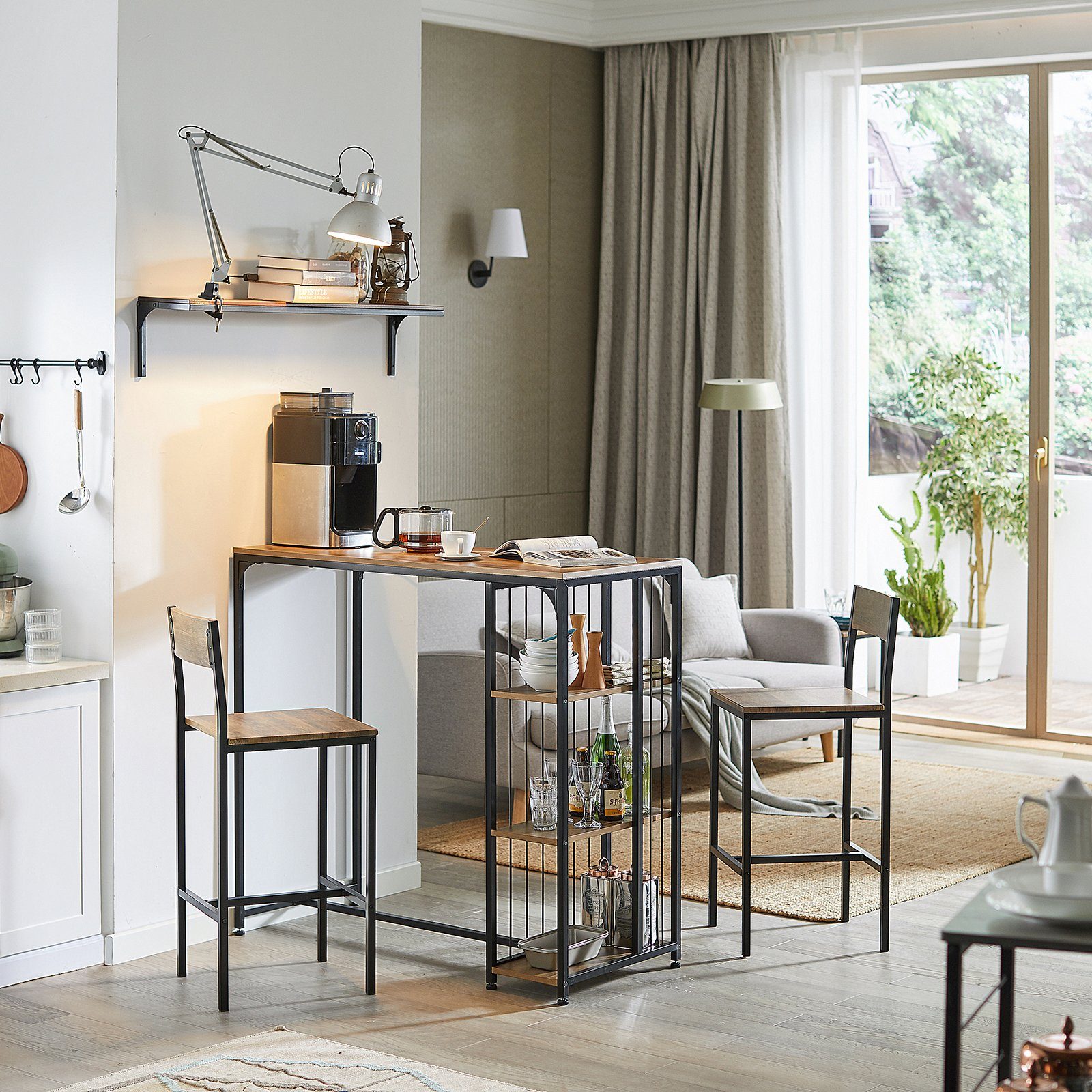 SoBuy Bartisch FWT84, Esstisch Balkontisch Küchentisch Bistrotisch Stehtisch Balkontisch