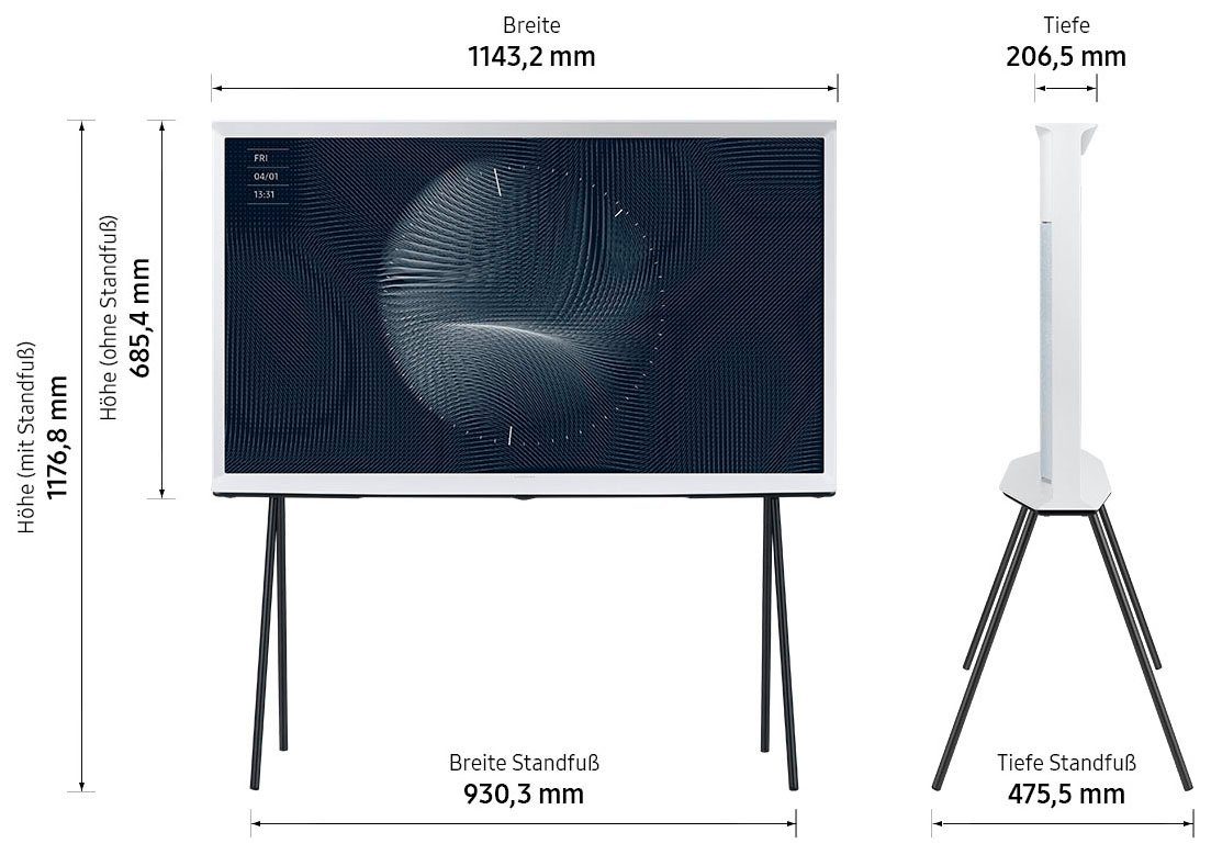 Samsung GQ50LS01BGU LED-Fernseher (125 cm/50 Zoll, Google TV, Smart-TV, Ikonisches Design, Mattes Display, QLED-Bildqualität)