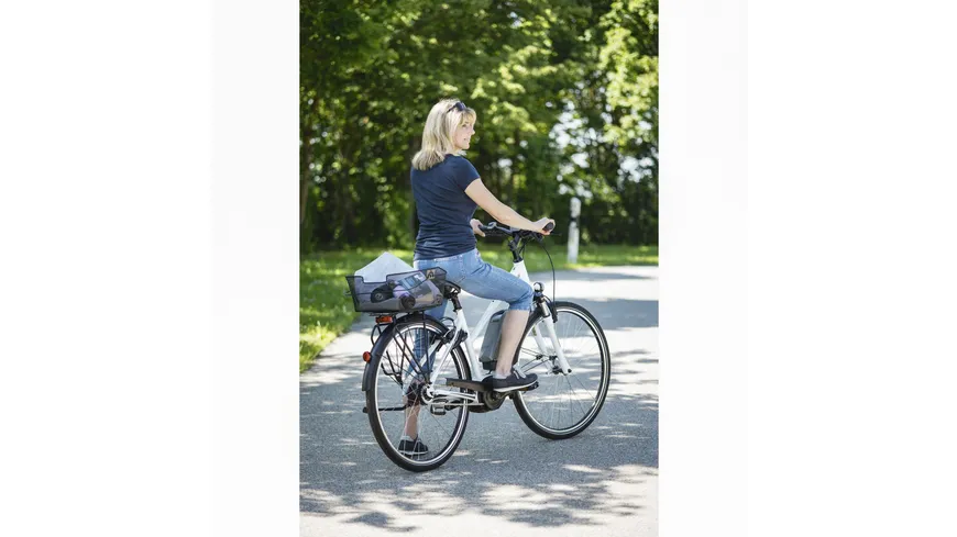 Hama Fahrradkorb für Gepäckträger, Schwarz