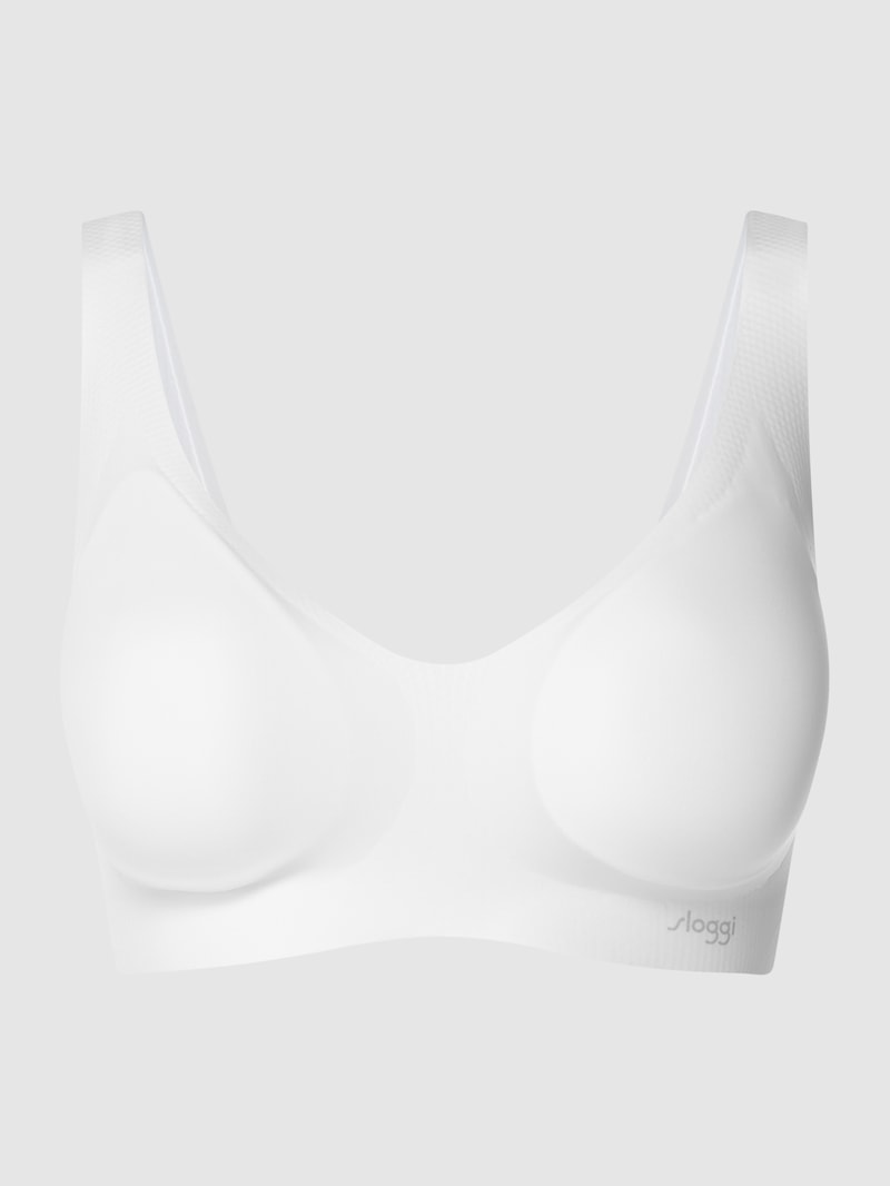 Bralette mit wattierten Cups Modell 'Zero Feel' in weiß