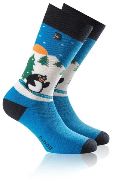 Rohner ~ Wintersocke Pinguin ~ Blau
