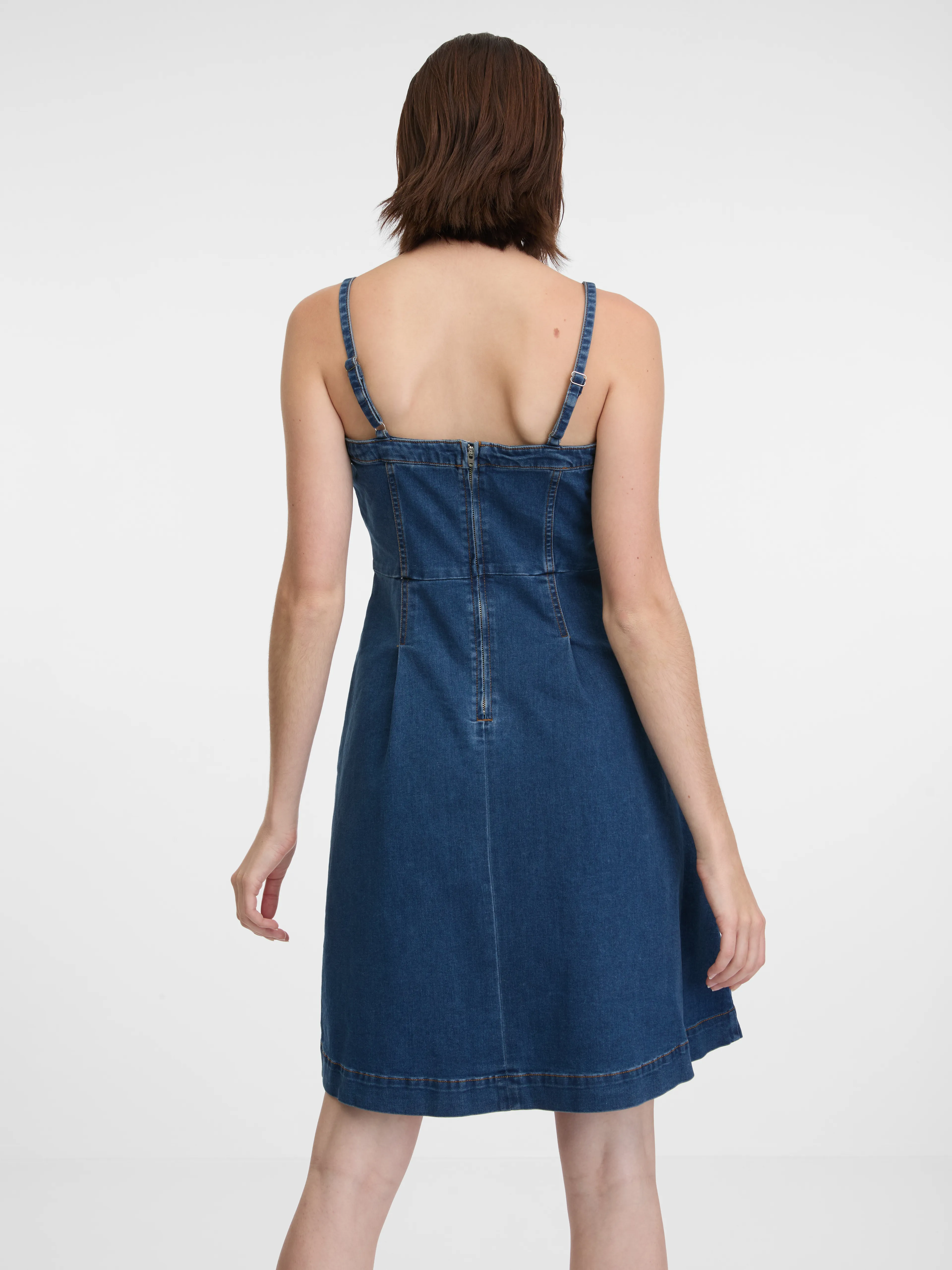 Dunkelblaues Damen-Denim-Kleid ORSAY