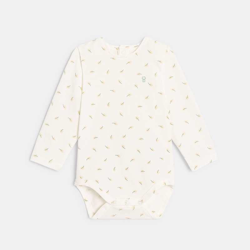 Salopette en tricot et body en coton verte naissance