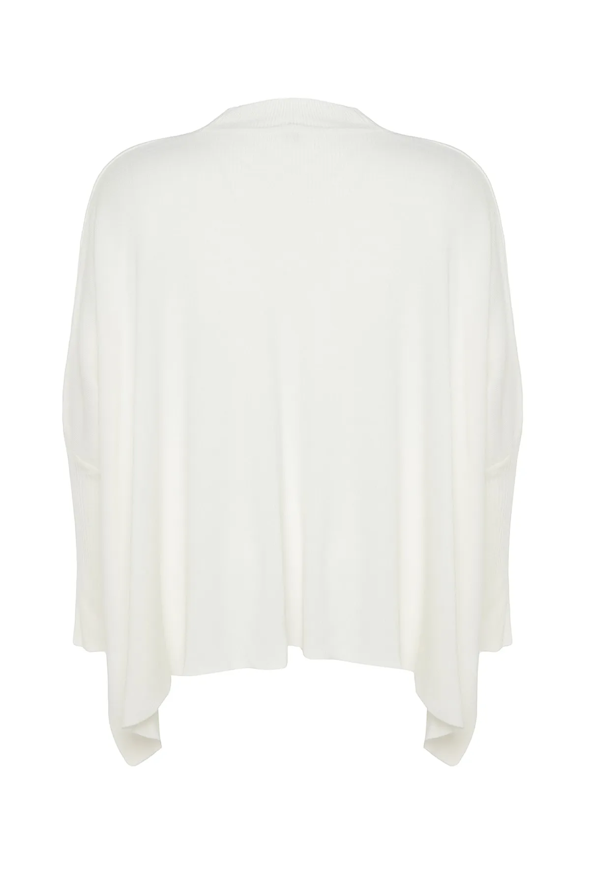 Trendyol Curve  Ecrufarbener, geschlitzter, detaillierter Strickpullover