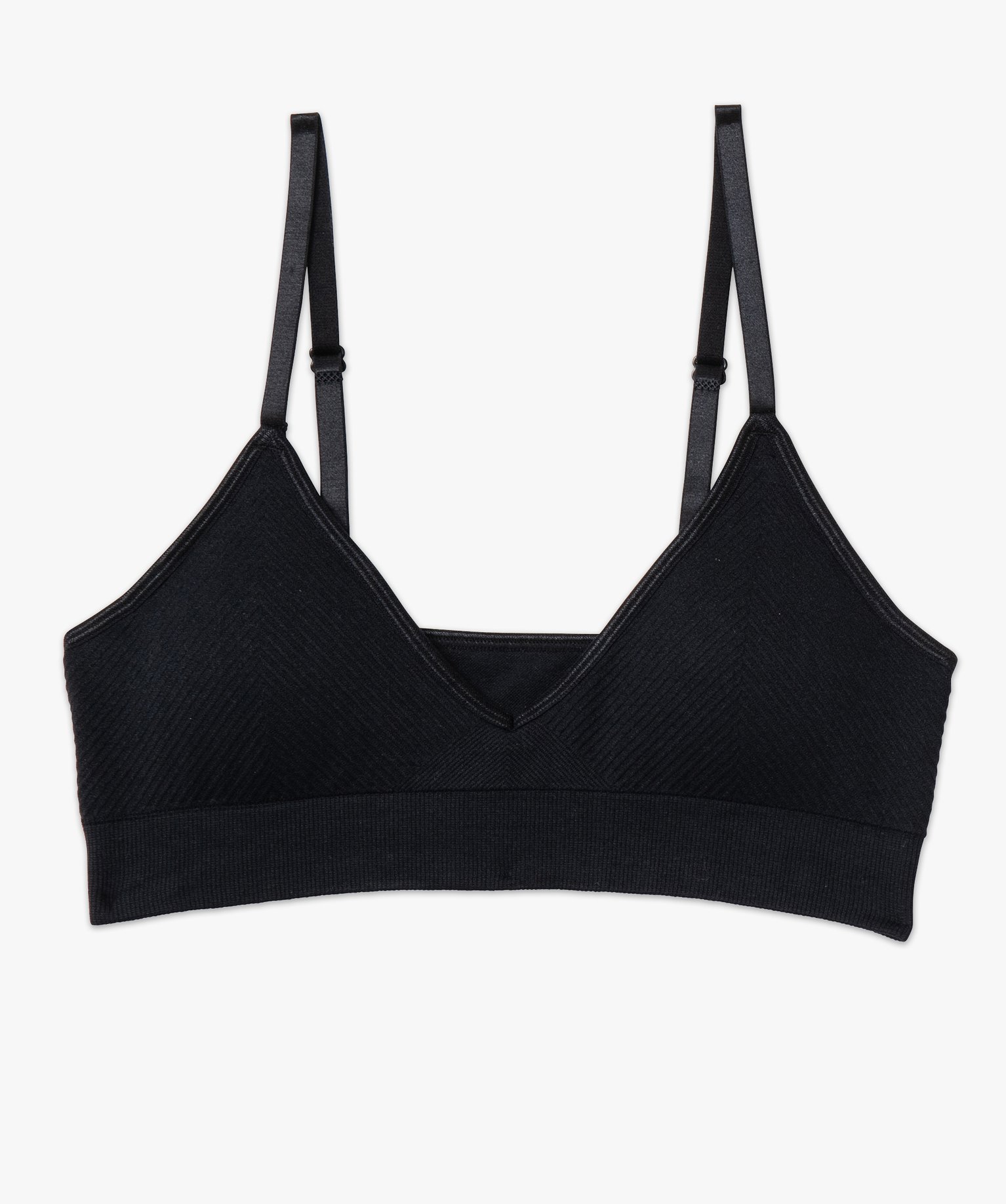 Brassière triangle sans armatures avec mousses amovibles noir | GEMO