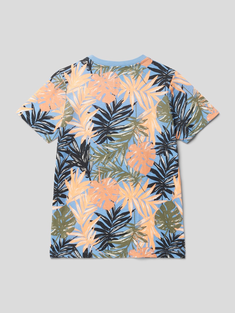 T-Shirt mit Motiv-Print in blau