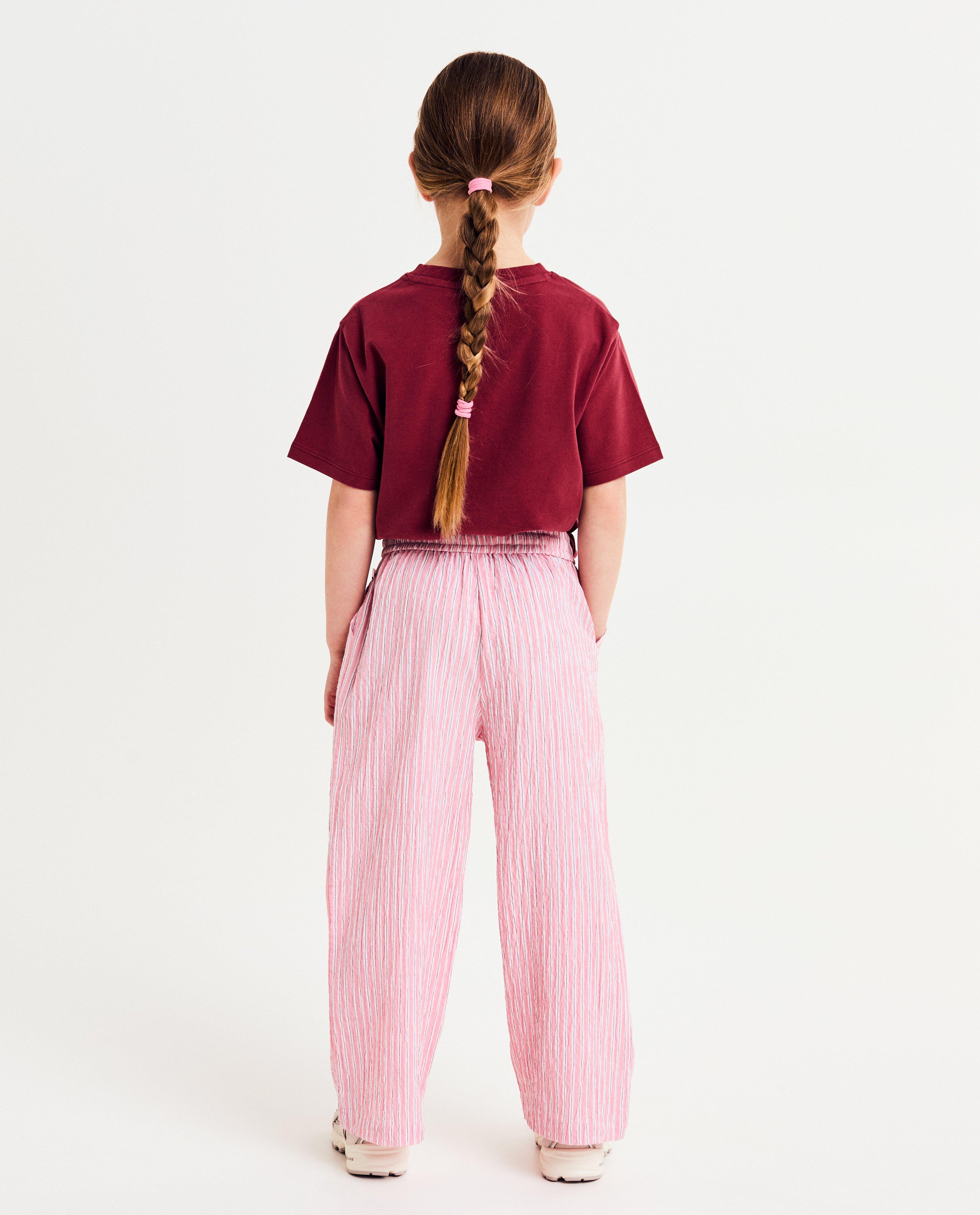 Pantaloni cu dungi Hampton Bays, croială dreaptă, roz