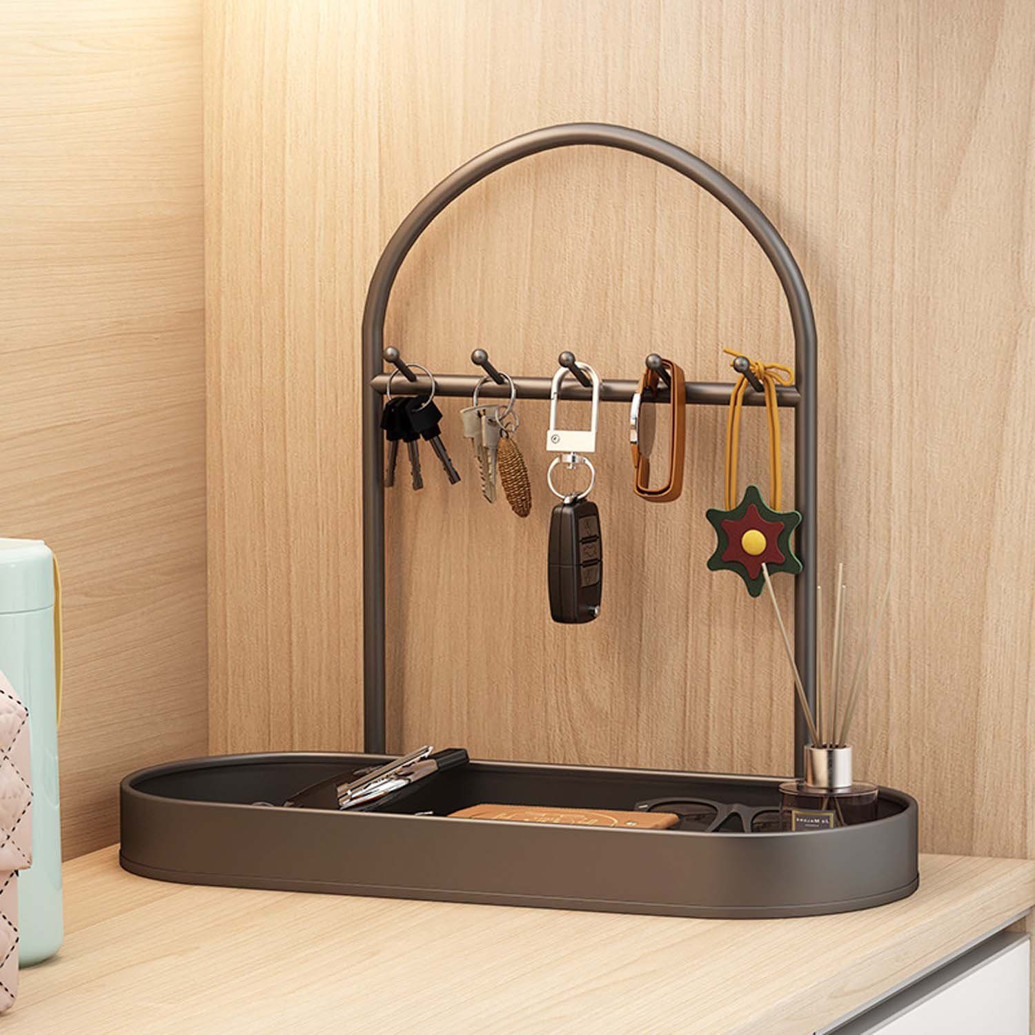 aikidio Schlüsselkasten Schlüsselaufbewahrung Ornamente Hakenleiste Desktop-Rack
