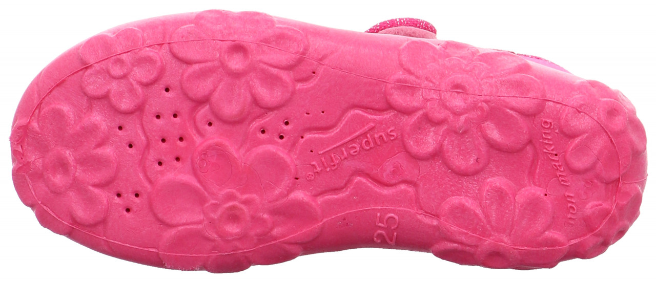 BONNY - Pink/Lila Hausschuh mit Klettverschluss
