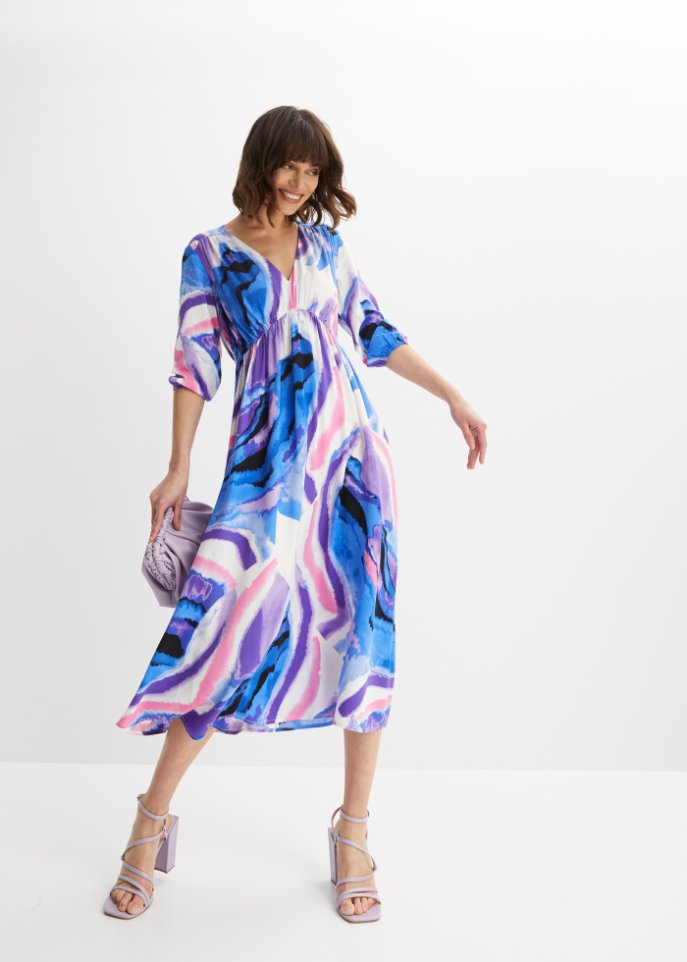 bedrucktes Midikleid