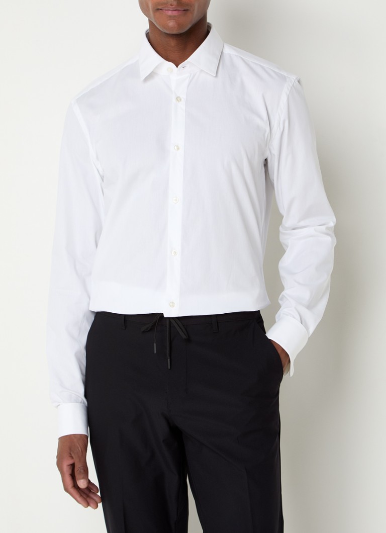 Camisa HUGO BOSS King de algodão com corte slim