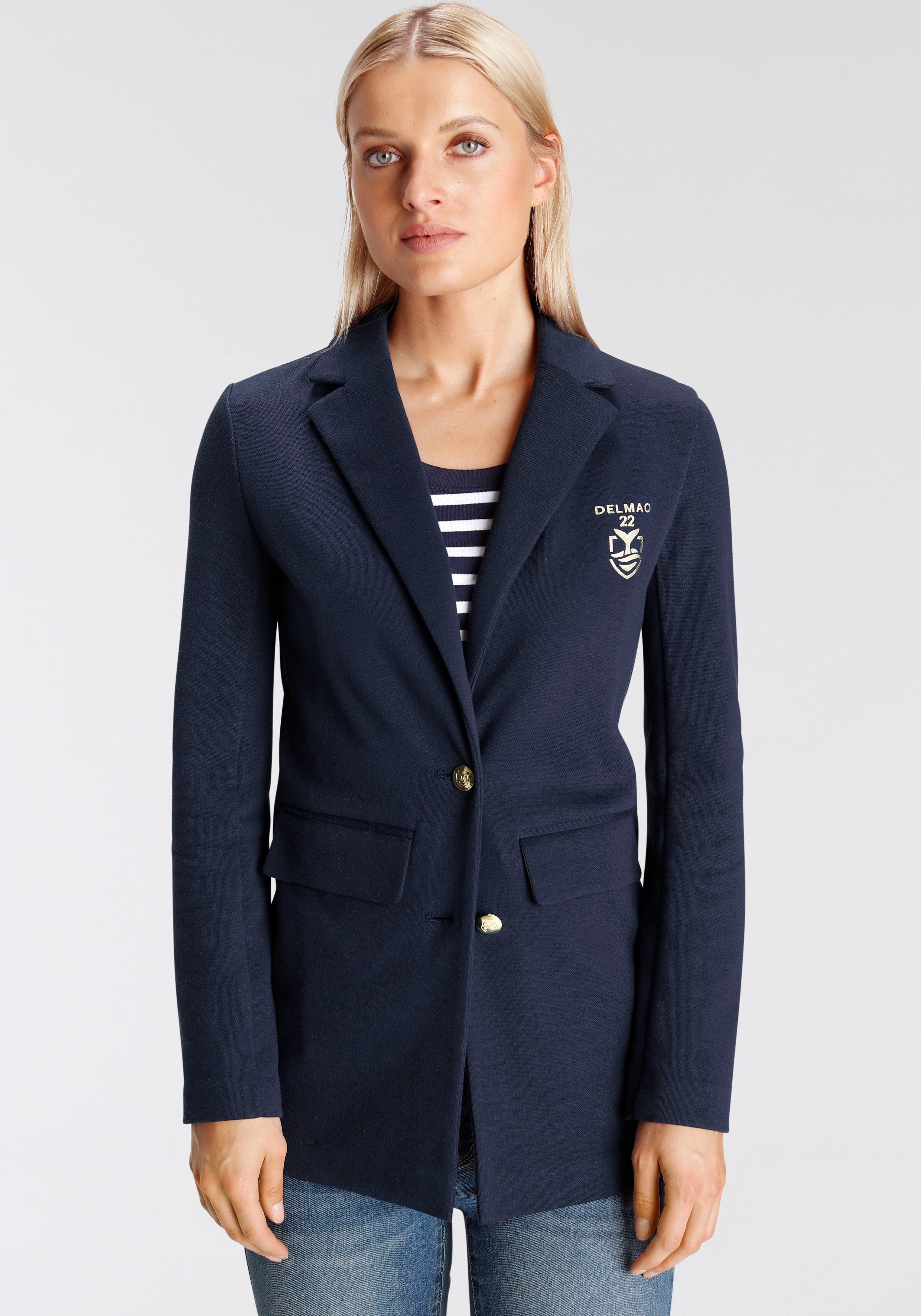 DELMAO Jerseyblazer aus Piqué-Ware im sportiven Look -NEUE MARKE!