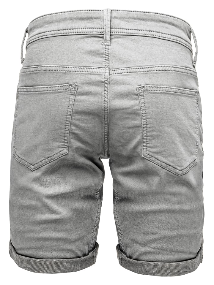 Amaci&Sons Jeansshorts CHEVIOT in Hellgrau günstig kaufen