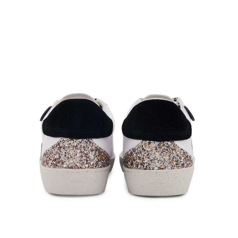 Baskets en cuir Colette blanc snake rose gold