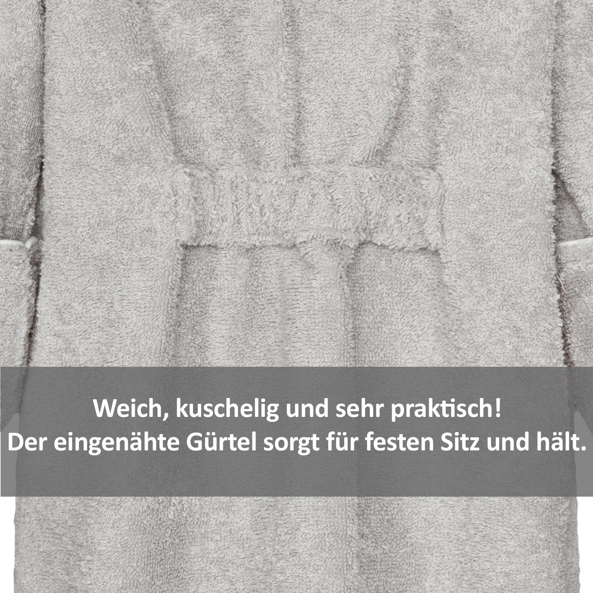 Smithy Kinderbademantel Regenbogen/Wolke, Frottee, Kapuze, Knöpfe, made in Europe