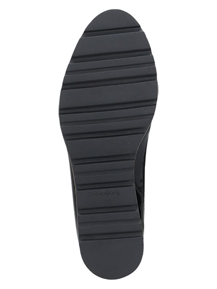 Wojas Leder-Mokassins in Schwarz günstig kaufen