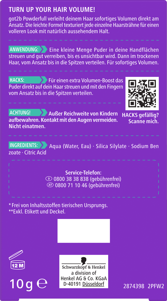 Styling Puder Volumen Powderfull, 10 g
