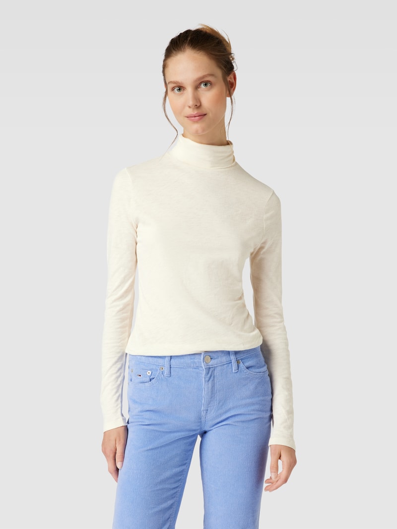 Longsleeve mit Rollkragen in offwhite
