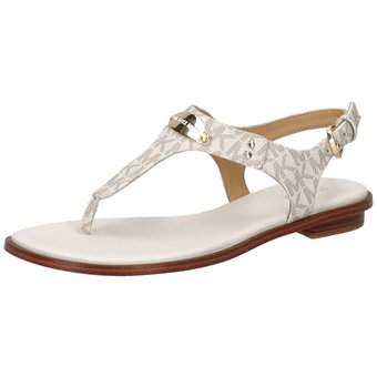 Michael Kors MK Plate Thong Sandale in weiß