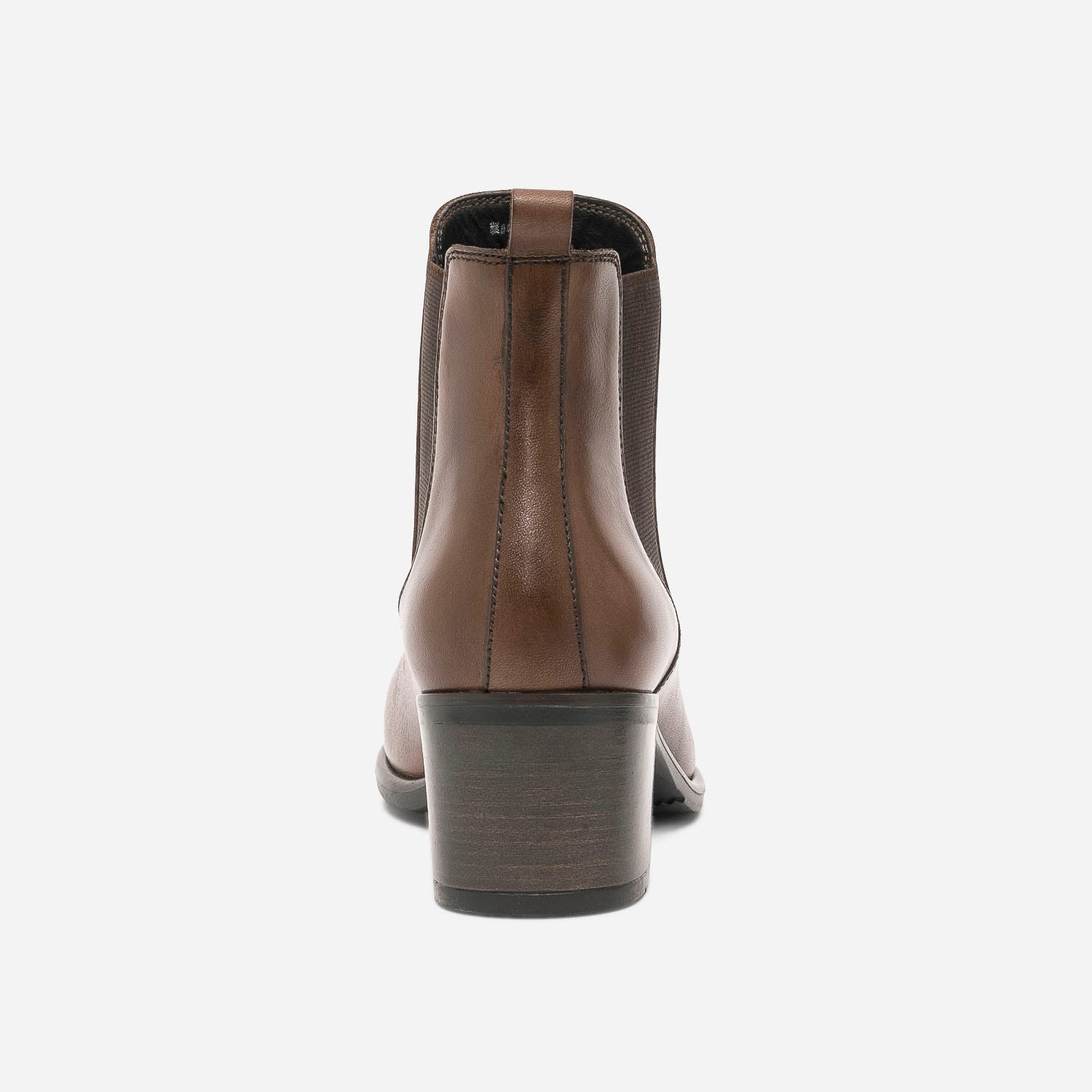 Chelsea boots marron en cuir