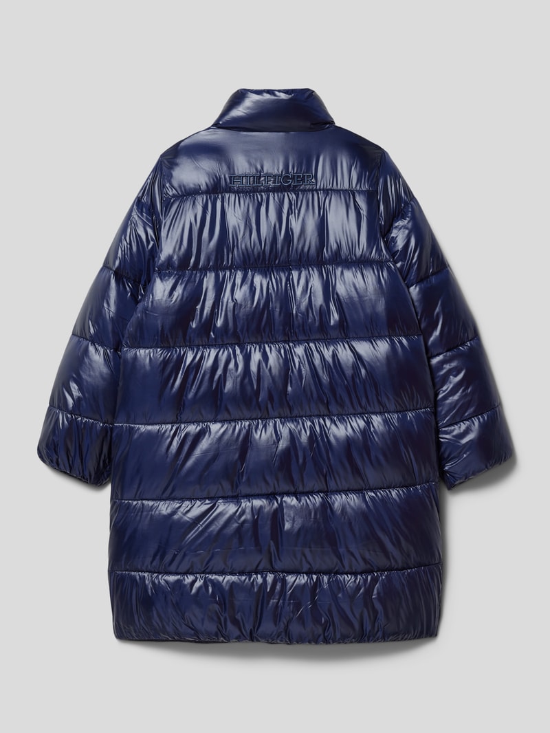 Steppjacke mit Label-Details Modell 'GLOSSY' in marineblau
