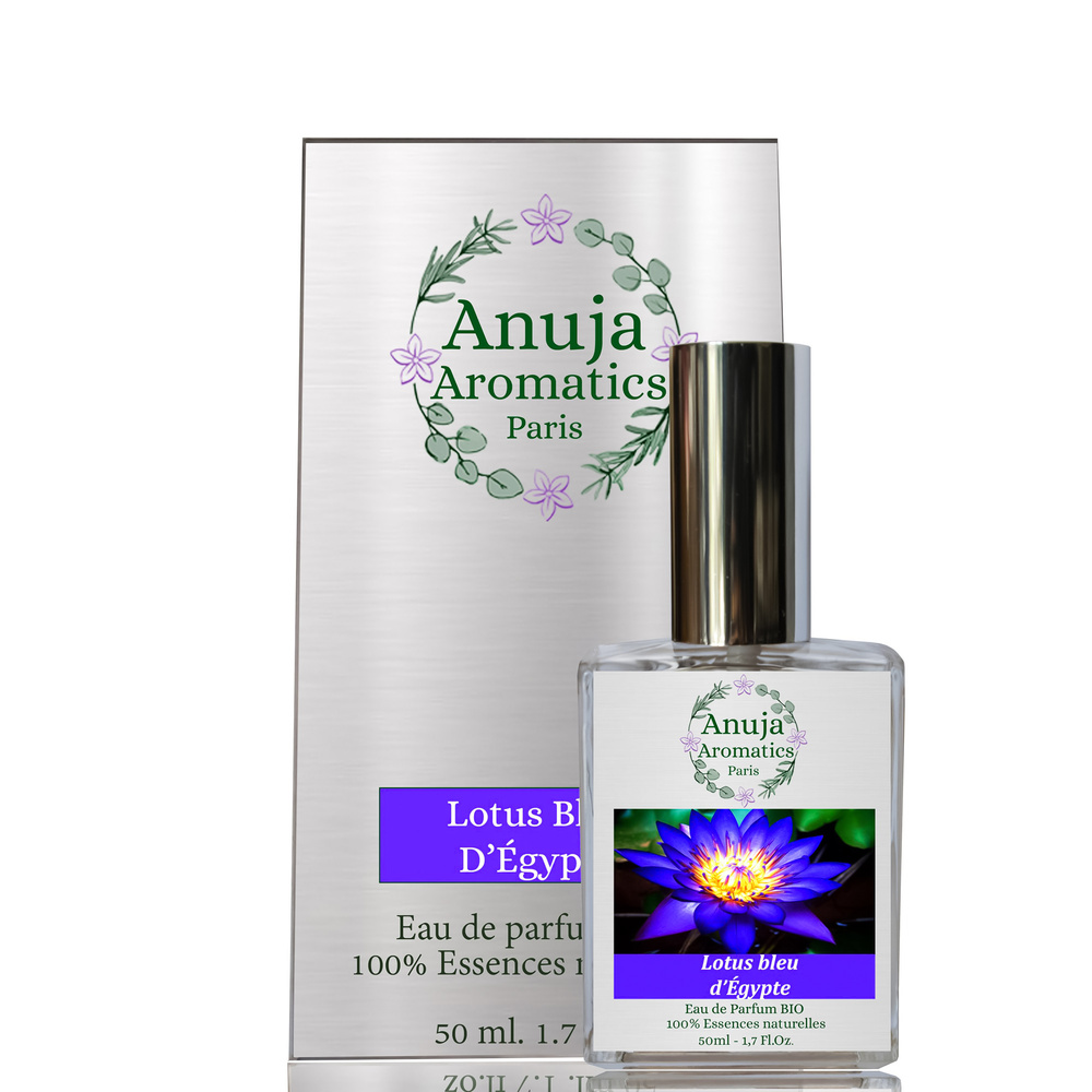 anuja aromatics Lotus Bleu d'Égypte Eau de Parfum Bio aux Essences 100 % Naturelles