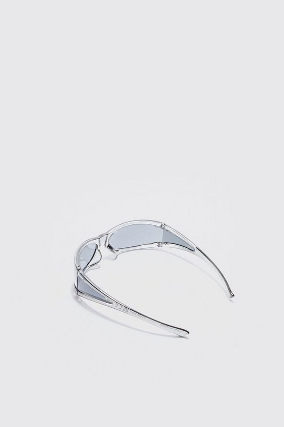 Graue Visier-Sonnenbrille