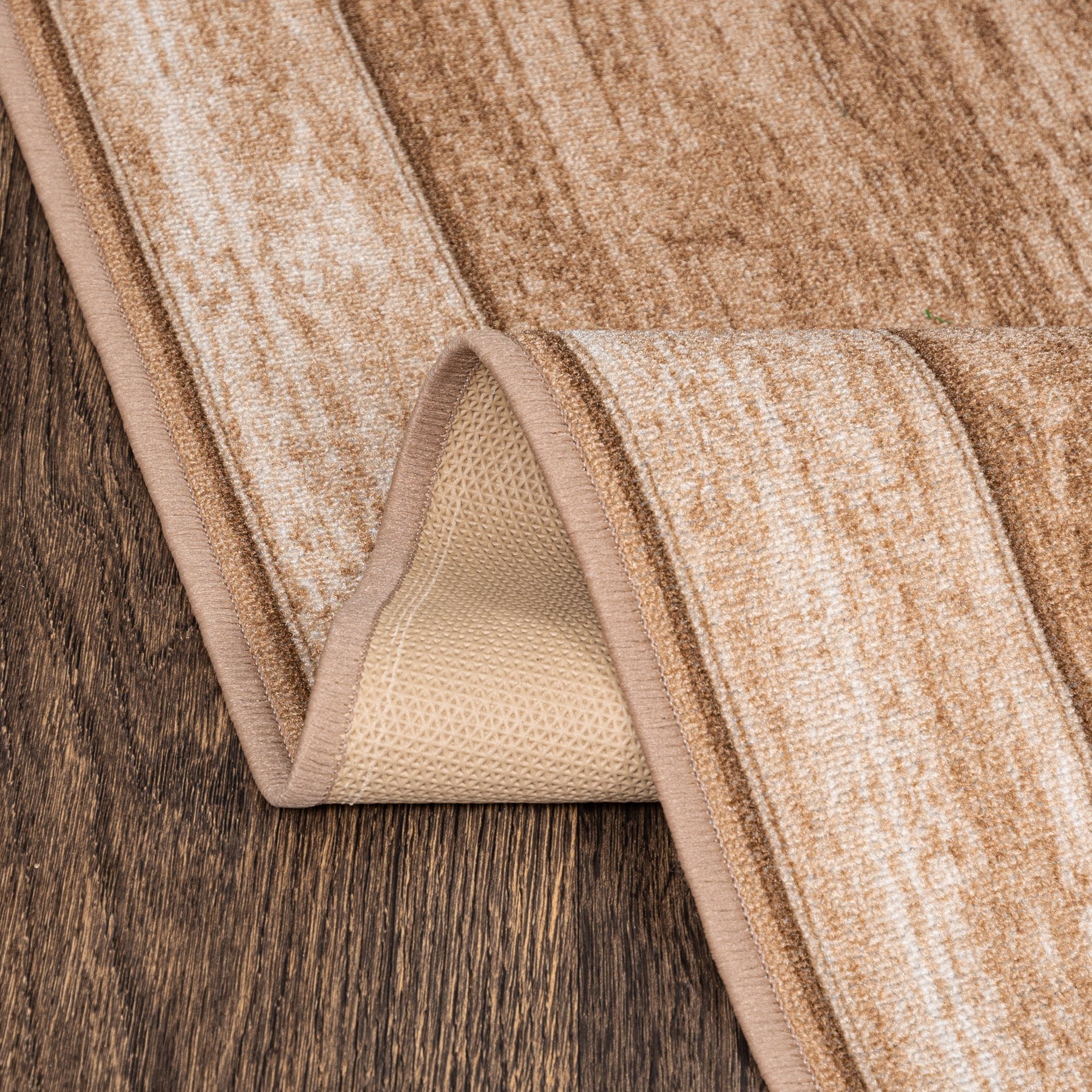 Läufer Läufer Teppichläufer Brücke - Vorzimmer Küche - Beige, Mazovia, 67 x 100 cm, Kurzflor, Rutschfest, Meterware, Verschiedene Größen