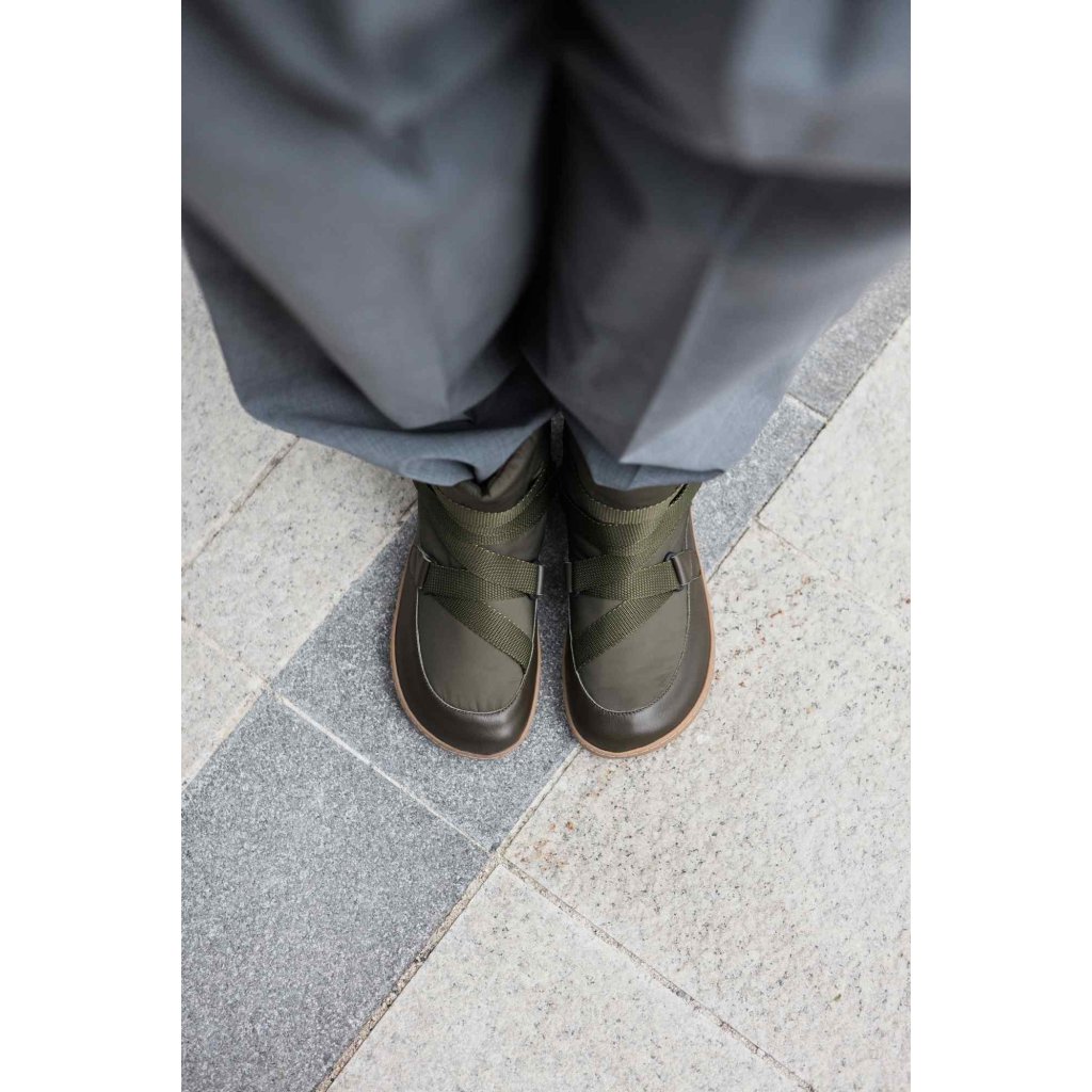 Shapen Frosty Olive grüne Winterbarfußschuhe
